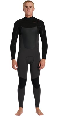 2024 Quiksilver Mens Marathon Sessions 4/3mm Chest Zip Wetsuit EQYW103214 - Black / Jet