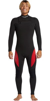 2024 Quiksilver Mens Mercury 4/3mm Chest Zip Wetsuit AQYW103116 - High Risk Red