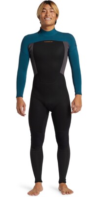 2024 Quiksilver Hombres Prologue 3/2mm Flatlock Back Zip Neopreno EQYW103223 - Midnight Turquoise