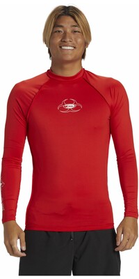 2024 Quiksilver Hombres Saturn UV50 Chaleco De Lycra De Manga Larga AQYWR03149 - High Risk Red