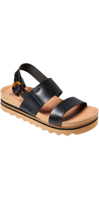 2024 Reef Womens Vista Hi Buckle Sandals CI9064 - Black / Tan