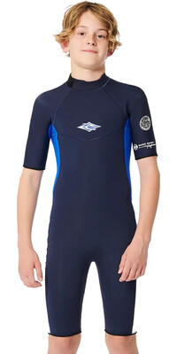 2024 Rip Curl Boys Dawn Patrol 2mm Back Zip Shorty Wetsuit 11BBSP - Navy