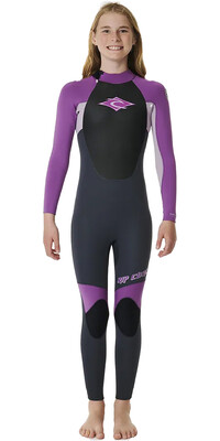 2024 Rip Curl Chicas Nios Omega 3/2mm Back Zip Neopreno 13QBFS - Purple