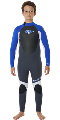 2024 Rip Curl Junior Omega 4/3mm Back Zip Wetsuit 13OBFS - Blue