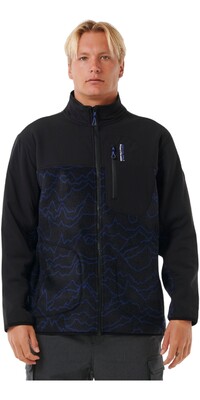 2024 Rip Curl Mens Anti Series Search Zip Crew 05OMFL - Black / Berry