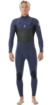 2024 Rip Curl Mens Dawn Patrol 5/3mm Chest Zip Wetsuit 156MFS - Dark Navy