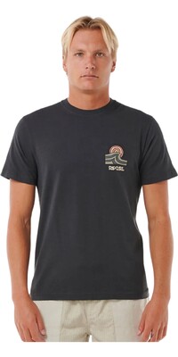 2024 Rip Curl Hombres Saltwater Culture Hazey Tee 0JOMTE - Washed Black