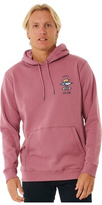 2024 Rip Curl Hombres Icono De Búsqueda Con Capucha Fleece CFEGL9 - Mushroom