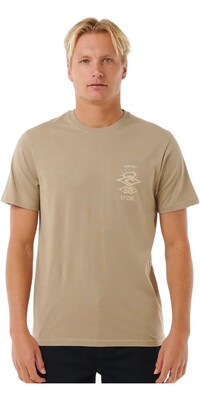 2024 Rip Curl Hombres Search Icon Tee 0CBMTE - Sand Dune