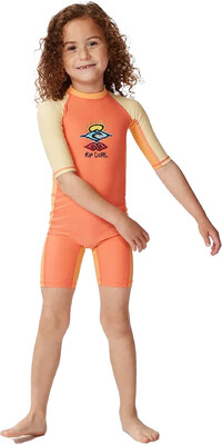 2024 Rip Curl Infantes Cosmic UV Manga Corta Swim Suit TNDTRV - Red Rock