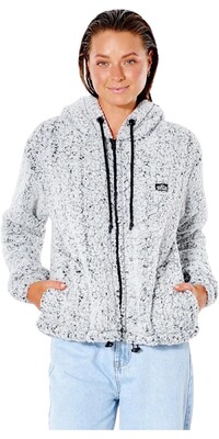 2024 Rip Curl Mujer Dark And Stormy Zip Through Fleece GFEKN1 - Light Grey