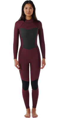 2024 Rip Curl Womens Dawn Patrol 4/3mm Back Zip Wetsuit 14ZWFS - Plum