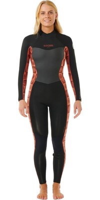 2024 Rip Curl Womens Dawn Patrol 5/3mm Back Zip Wetsuit 15QWFS - Rust