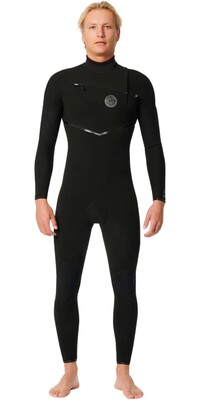 2024 Rip Curl Hombres E Bomb 4/3mm Chest Zip Neopreno 14ZMFS - Black