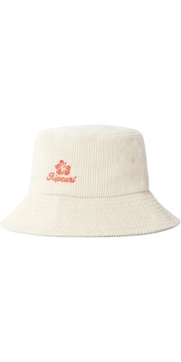 2024 Rip Curl Mujer Hibiscus Heat Sombrero De Cubo 04HWHE - Off White