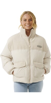 2024 Rip Curl Womens High Tide Mixed Cord Puffer 02DWJA - Off White