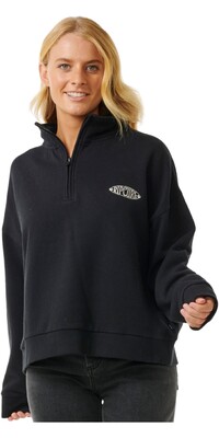 Rip Curl Mujer 2024 Soleil 1/4 Zip Pull Over 06IWFL - Black