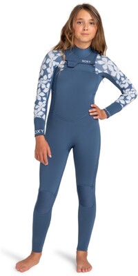 2024 Roxy Junior Swell Series 5/4/3mm Chest Zip Neopreno ERGW103059 - Wild Wind Drifter Floral