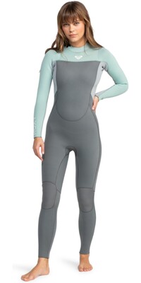 2024 Roxy Womens Prologue 4/3mm Back Zip Wetsuit ERJW103167 - Ice Green