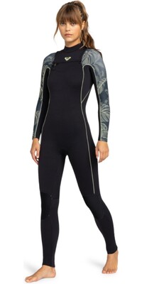 2024 Roxy Womens Elite XT 4/3mm Chest Zip Wetsuit ERJW103134 - Anthracite The Palms Wetsuit