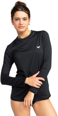 2024 Roxy Womens New Enjoy Waves Long Sleeve Rash Guard ERJWR03698 - Anthracite