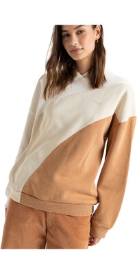 2024 Roxy Mujer Waving Heart Sudadera Con Capucha ERJFT04868 - Parchment