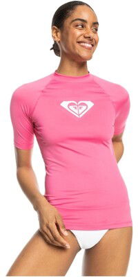 2024 Roxy Mujer Chaleco Entero De Lycra De Manga Corta ERJWR03548 - Shocking Pink