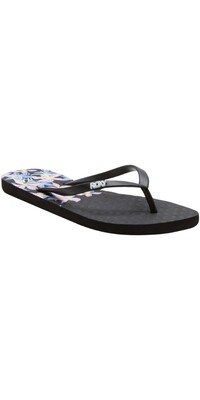 2024 Roxy Mujer Viva Stamp II Flip Flops ARJL100683 - Black / Boysenberry