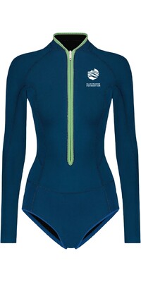 2024 Wallien Womens Yulex Horizonia 1.5mm Front Zip Springsuit 101006009 - Blue Marine