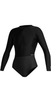 2024 Mystic Womens Jayde Long Sleeve Front Zip One Piece 35001.240181 - Black