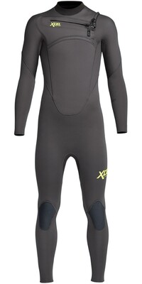 2024 Xcel Junior Comp 4/3mm Chest Zip Neopreno KN43ZXC4GY - Graphite / Black