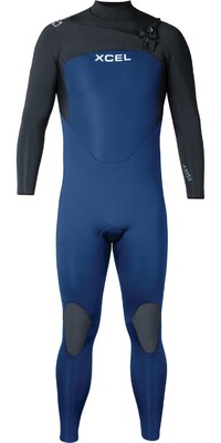 2024 Xcel Hombres Axis 5/4mm Chest Zip Neopreno MN54ZAX4BU - Navy / Blue