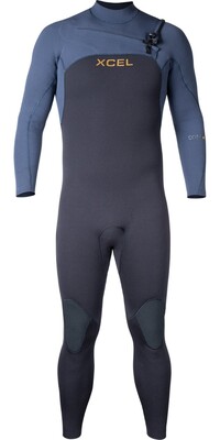 2024 Xcel Hombres Comp+ 4/3mm Chest Zip Neopreno MN43CPC4BU - Black / Blue Nights