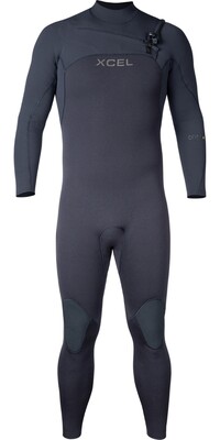 2024 Xcel Mens Comp+ 5/4mm Chest Zip Wetsuit MN54CPC4BK - Black