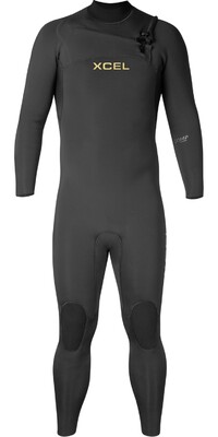 2024 Xcel Hombres Comp 5/4mm Chest Zip Neopreno MN54ZXC4BK - Black