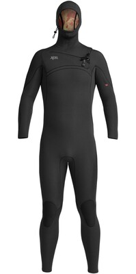 2024 Xcel Hombres Comp X 5.5/4.5mm Con Capucha Chest Zip Neopreno XW23MN55C2H2 - Black