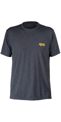 2024 Xcel Mens Heathered VentX Retro Solid Short Sleeve UV Tee MLM625G2 - Black