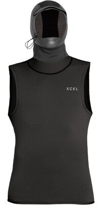 Xcel Hombres 2mm 2024 Chaleco Con Capucha Insulate-X APE402H8 - Black