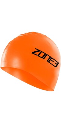 2024 ZONE3 Silicone Swim Cap SA24SCAP - Orange