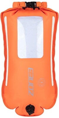 2024 Zone3 Recycled 2 LED Light 28L Backpack Swim Safety Buoy & Dry Bag SA23R2LBP113 - Hi-Vis Orange