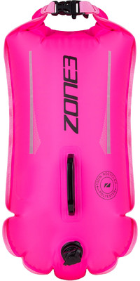 2024 Zone3 Reciclado 28L Boya De Seguridad / Dry Bolsa SA23RSBDB11 - Hi Vis Pink