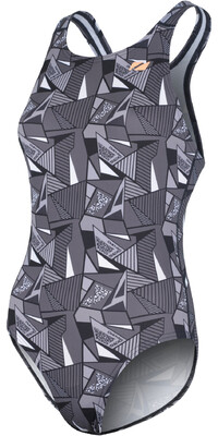 2024 Zone3 Mujer Classic Renew Openwater Swim Costume SW22WOWSC122 - Black / Grey