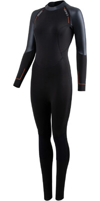 2024 Zone3 Womens Yulex Switch Back Zip Wetsuit WS24WFLMS101 - Black / Orange