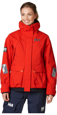 2024 Helly Hansen Womens Pier Coastal Sailing Jacket 34177 - Alert Red