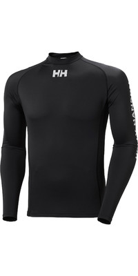 2024 Helly Hansen Hombres Chaleco De Sarpullido De Manga Larga 34023 - Negro