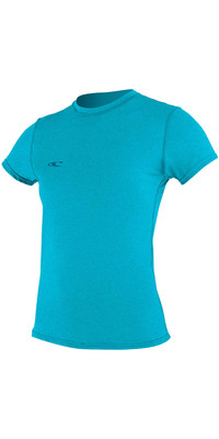 Camiseta De Surf De Manga Corta Hybrid Para Mujer 2024 O'neill 4675 - Turquesa