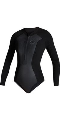 2024 Mystic Womens Sway 2mm Front Zip Long Sleeve Shorty Wetsuit 35000220091 - Black