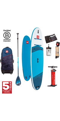 2024 Red Paddle Co 10'2'' Ride MSL Stand Up Paddle Board , Bolsa, Bomba Y Hybrid Tough Paddle 001-001-001-0109 - Blue