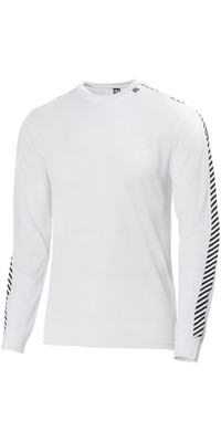 2024 Helly Hansen Lifa Rayas Crew Cuello Camiseta Interior White 48800