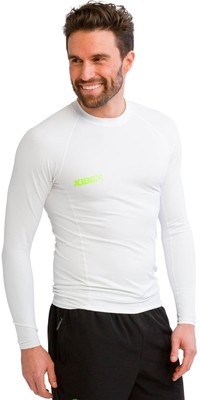 2024 Jobe Mens Long Sleeve Rash Vest 544023002 - White